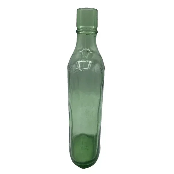 Vintage Green Glass Bottle One 1 Pint Federal Law Forbids Sale Or Reuse Flask - Picture 2 of 9